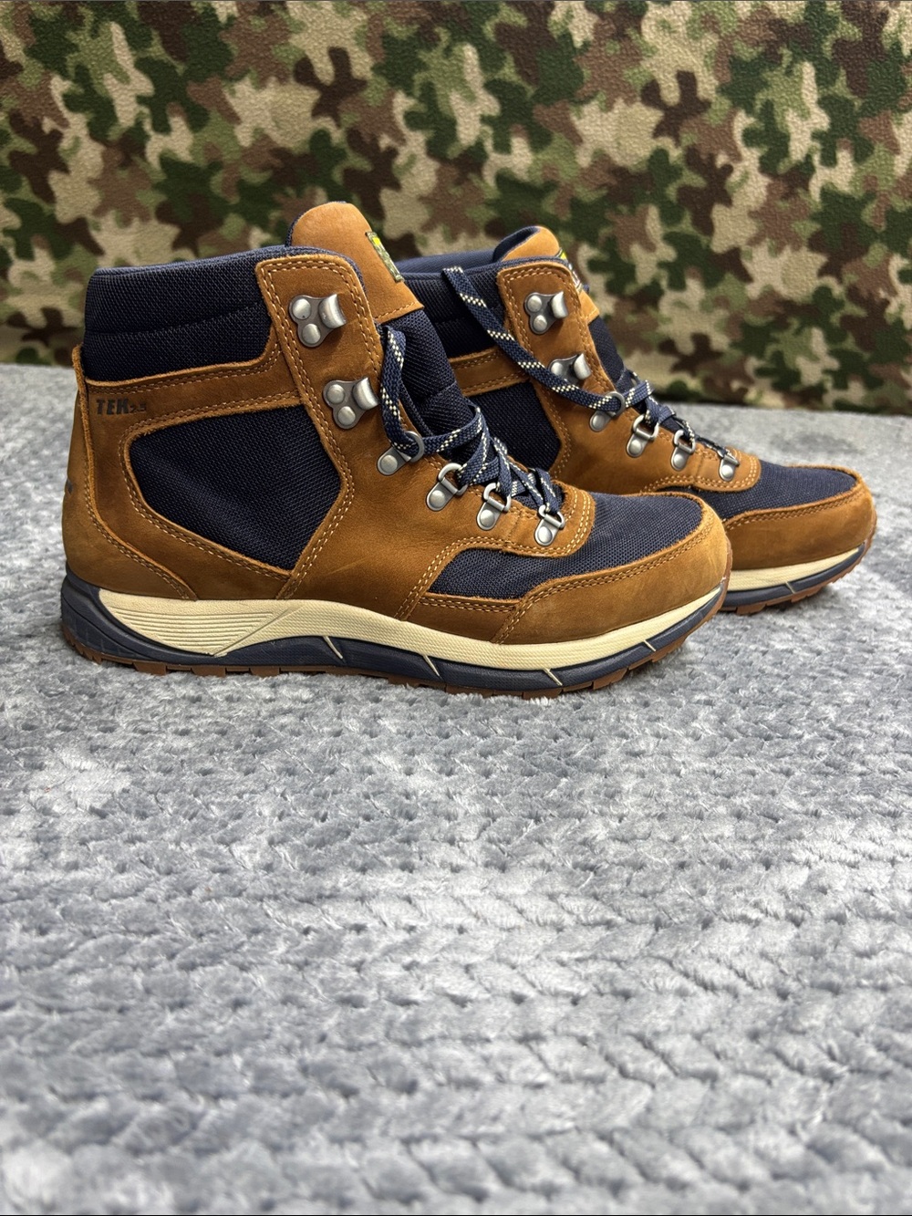 L.L. Bean Men's Brown and Navy Hiking Boots